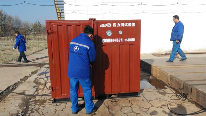 中国航天科工某单位压力测试装置使用现场